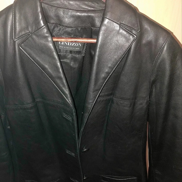 Vintage Lindzon  Women’s Leather Jacket - Size 10 - Made in Canada - Picture 6 of 12